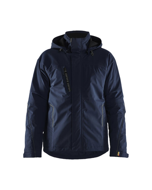 Leichte gefütterte Funktionsjacke 4-Wege-StretchDunkel Marineblau/Schwarz