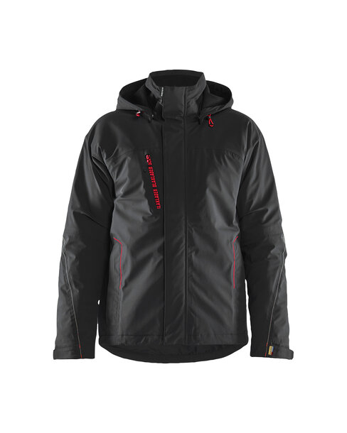 Leichte gefütterte Funktionsjacke 4-Wege-StretchSchwarz/Rot