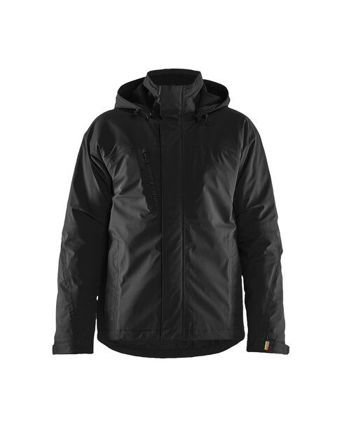 Leichte gefütterte Funktionsjacke 4-Wege-StretchSchwarz/Schwarz