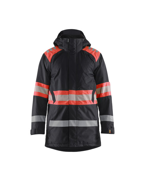 High Vis Winterparka Schwarz/High Vis Rot