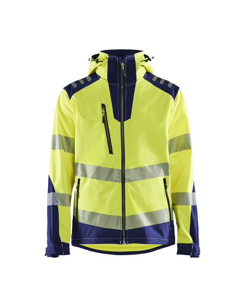 High Vis Softshell Jacke High Vis Gelb/Marineblau