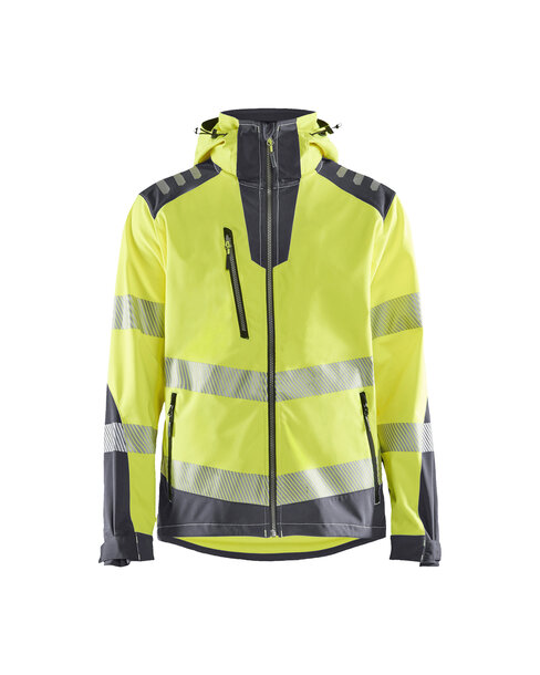 High Vis Softshell Jacke High Vis Gelb/Mittelgrau