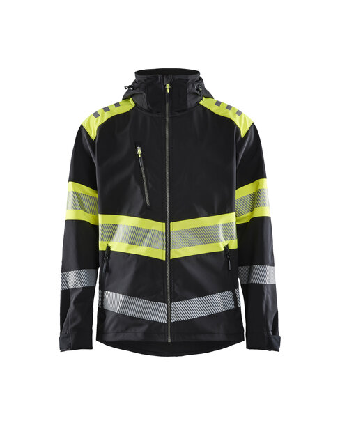 High Vis Softshell Jacke Schwarz/Gelb