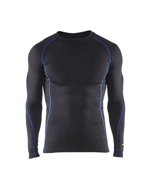 UNTERHEMD LIGHT Schwarz/Kornblau