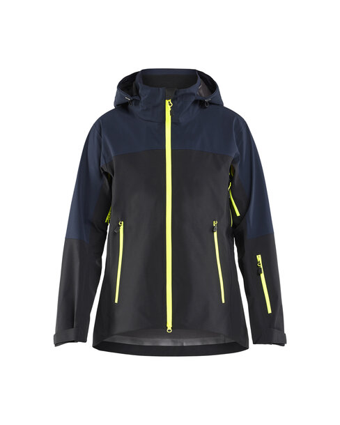 STRIKER Damen Shell Jacke Stretch Dunkel Marineblau/High Vis Gelb