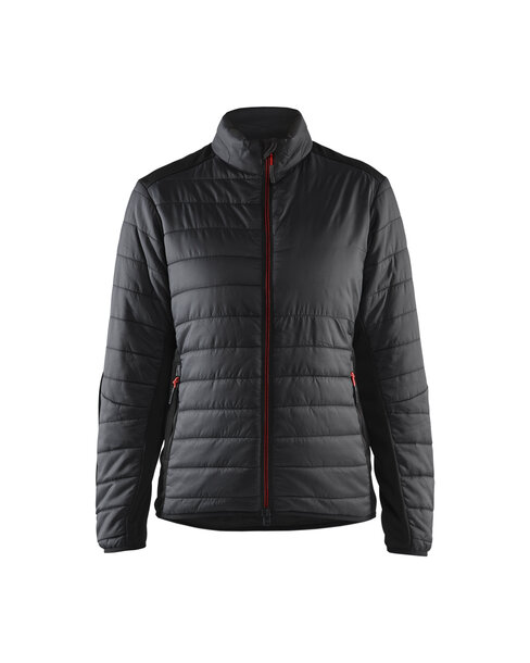 Damen Jacke warm gefüttert Schwarz/Rot