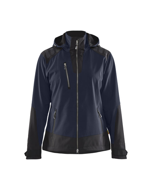 Damen Softshell Jacke Dunkel Marineblau/Schwarz