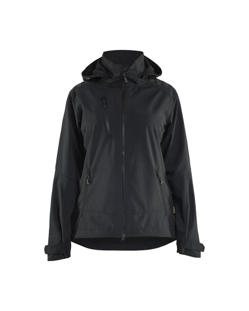 Damen Softshell Jacke Schwarz/Schwarz