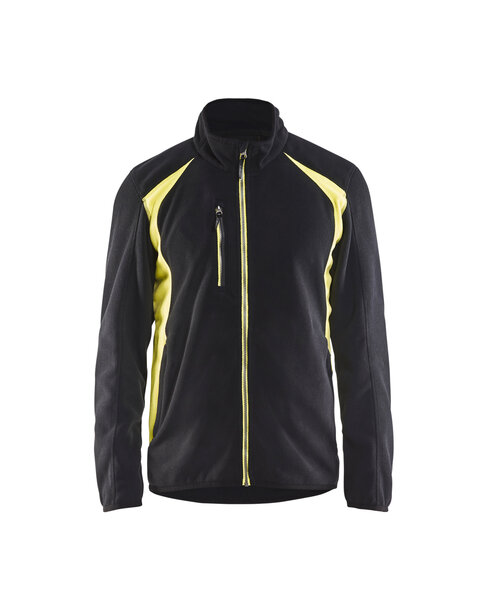 Fleecejacke Schwarz/Gelb