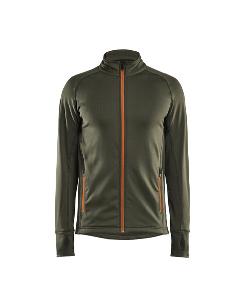 STRIKER Fleecejacke Waldgrün/Rost