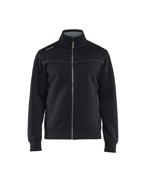 Sweatjacke mit Sherpa-Futter Schwarz