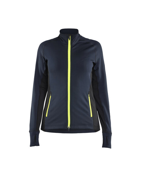 STRIKER Damen Fleecejacke Dunkel Marineblau/High Vis Gelb