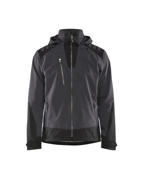 Leichte gefütterte Winterjacke Softshell Dunkelgrau/Schwarz