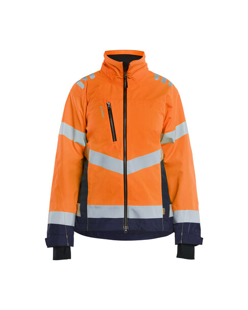 Damen Shell Jacke High Vis High Vis Orange/Marineblau