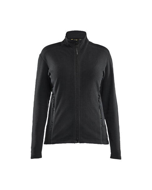 Damen Microfleece-JackeSchwarz/Mittelgrau