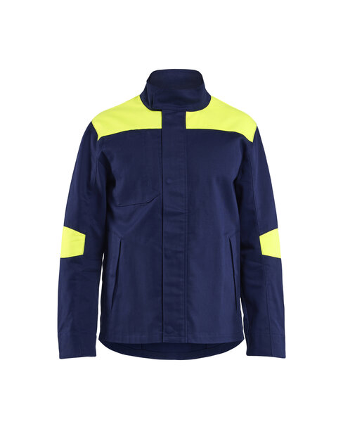 Schweißerjacke Marineblau/ High Vis Gelb