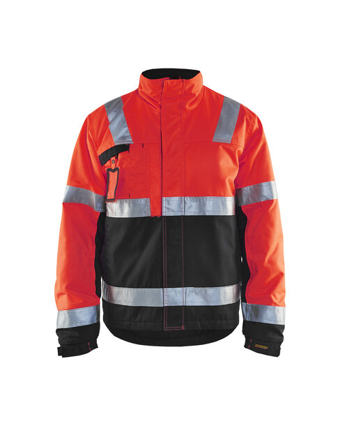 Winterjacke High Vis Rot/Schwarz