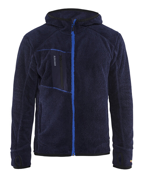 Fiberfleece Jacke Marineblau/Kornblau
