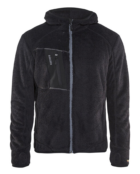 Fiberfleece Jacke Schwarz/Silber