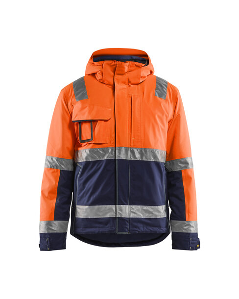 High Vis Winterjacke High Vis Orange/Marineblau
