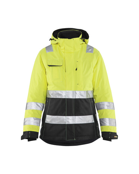 Damen High Vis Winterjacke High Vis Gelb/Schwarz