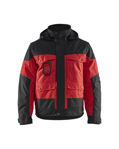 Winterjacke Rot/Schwarz