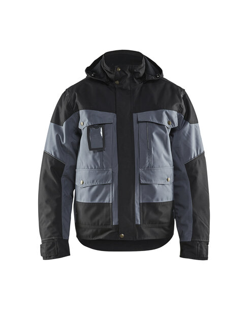 Winterjacke Grau/Schwarz