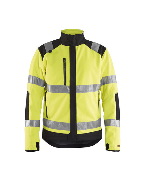 High Vis Fleecejacke winddicht High Vis Gelb/Schwarz