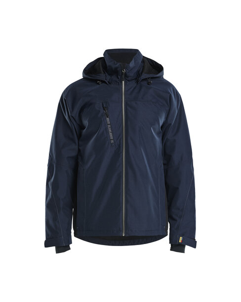 Leichte gefütterte Funktionsjacke Dunkel Marineblau/Schwarz