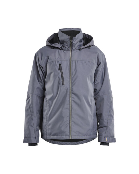 Leichte gefütterte Funktionsjacke Mittelgrau/Schwarz