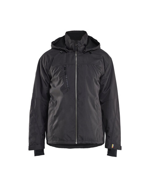 Leichte gefütterte Funktionsjacke Dunkelgrau/Schwarz