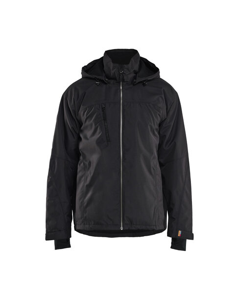 Leichte gefütterte Funktionsjacke Schwarz