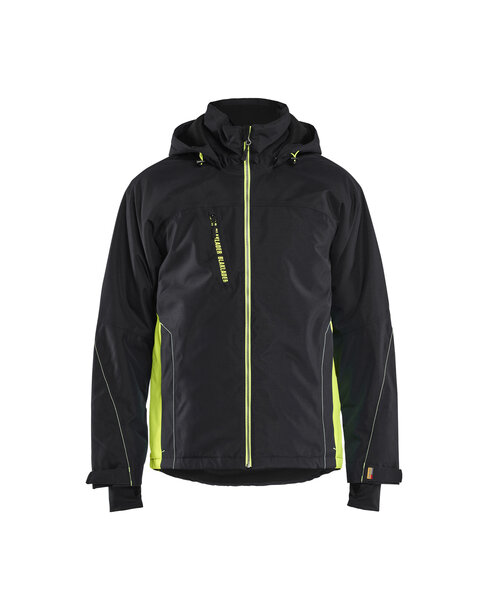 Leichte gefütterte Funktionsjacke Schwarz/Gelb