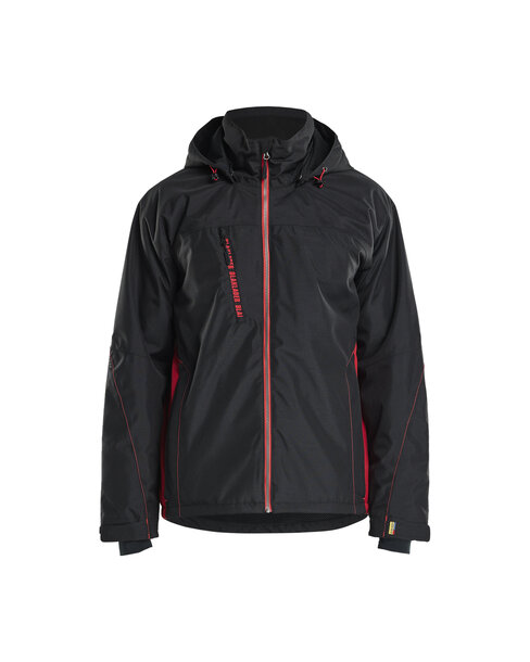 Leichte gefütterte Funktionsjacke Schwarz/Rot