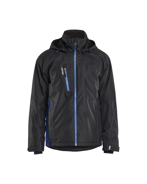 Leichte gefütterte Funktionsjacke Schwarz/Kornblau