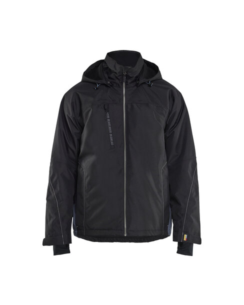 Leichte gefütterte Funktionsjacke Schwarz/Grau