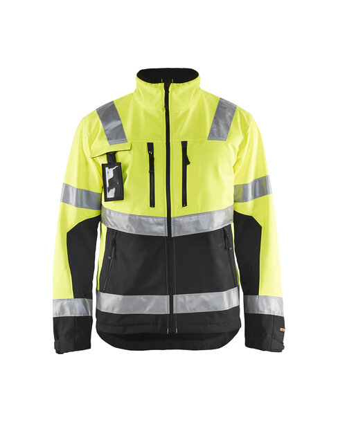 High Vis Softshell Jacke High Vis Gelb/Schwarz