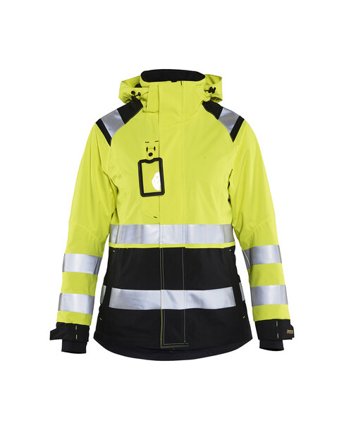 Damen High Vis Shell Jacke High Vis Gelb/Schwarz