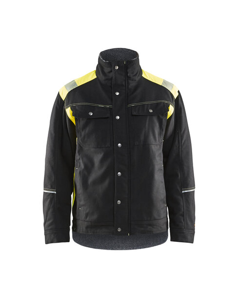 Winterjacke Schwarz/Gelb