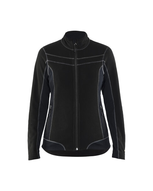 Damen Microfleece Jacke Schwarz
