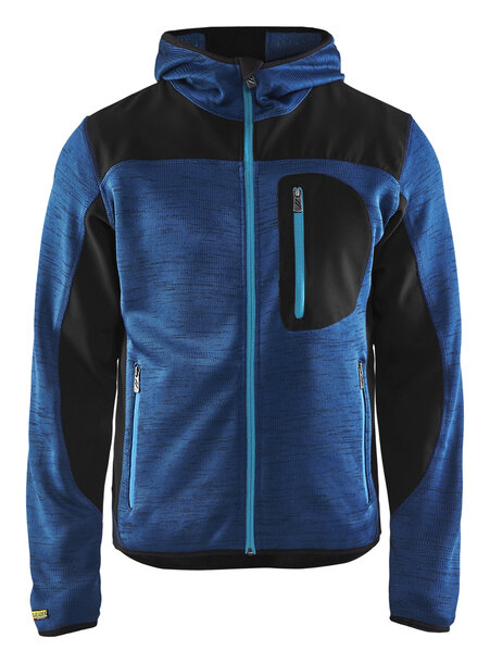 Strickjacke mit Softshell Marineblau/Marineblau