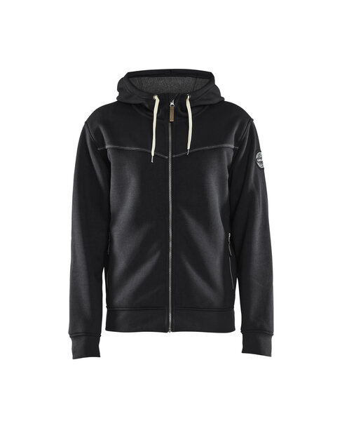 Kapuzensweater mit Pile-Innenfutter Schwarz