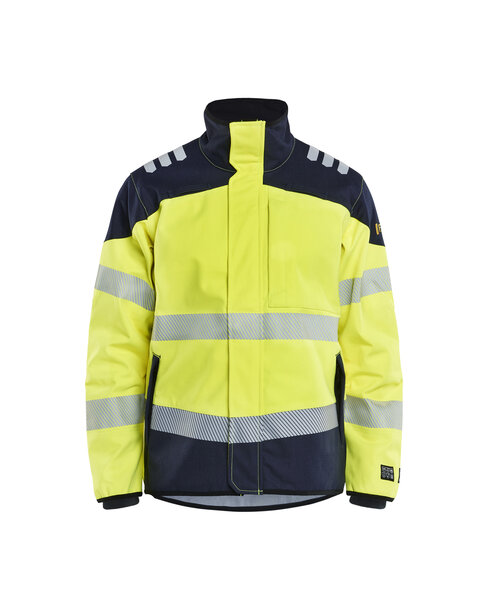 Multinorm Softshell Jacke High Vis Gelb/Marineblau