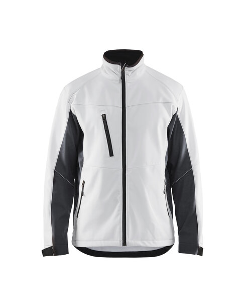 Softshell Jacke Weiß/Dunkelgrau