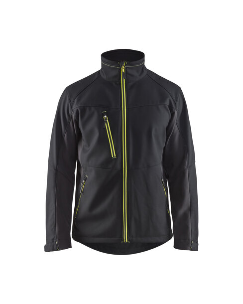 Softshell Jacke Schwarz/Gelb