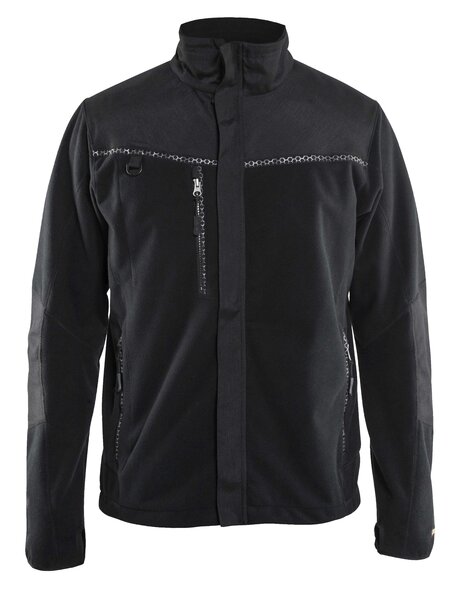 Winddichte Fleecejacke Schwarz