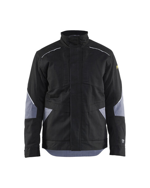 Flammschutz Winterjacke Schwarz/Grau
