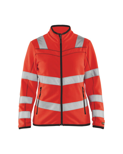 Damen High Vis Microfleece Jacke High Vis Rot