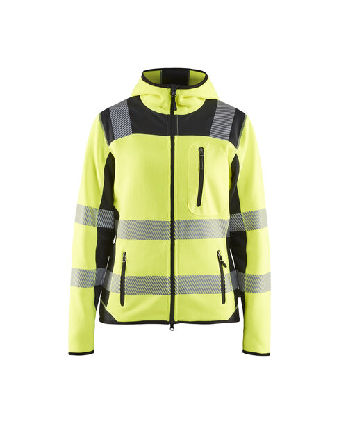 Damen High Vis Strickjacke High Vis Gelb/Schwarz