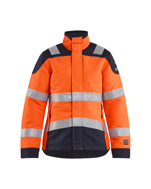 Damen Multinorm Jacke Inhärent High Vis Orange/Marineblau